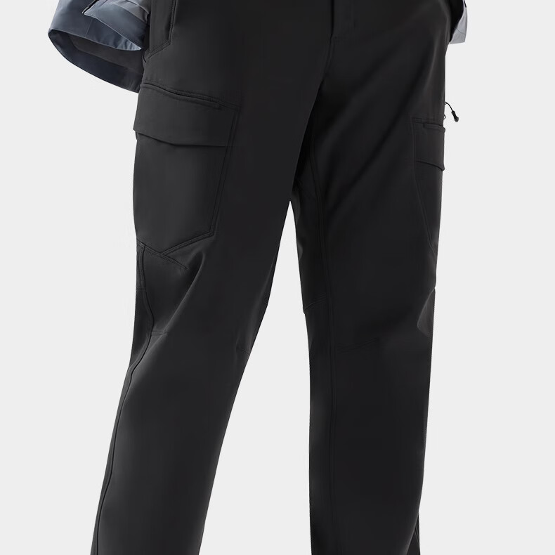 CAMEL Men's Loose Straight Wide-Leg Pants with Fleece Lining, Windproof, Water-Resistant, Large Pockets, Cargo Pants, Hiking Trousers for Men 1683 21
