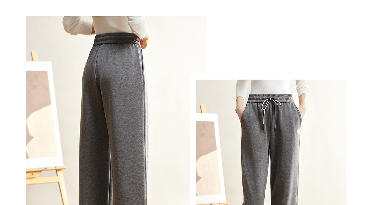 Halo Queen Women's Casual Pants, Spring And Autumn Side Striped Contrasting Color, Drawstring Elastic Waist, Summer Loose-Fitting Sweatpants, New Product H143R1011 8