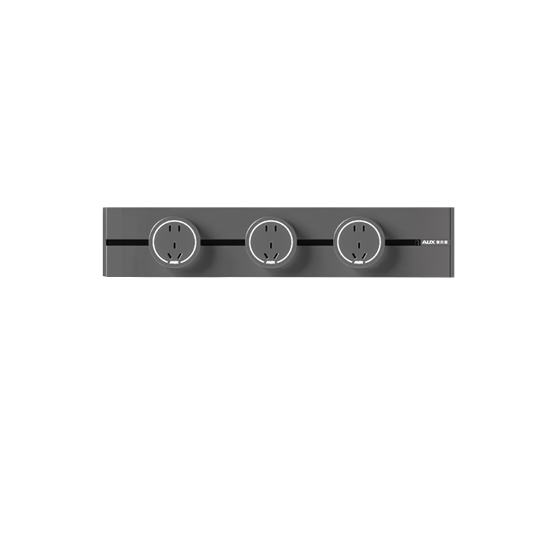 AUX Track Socket Sliding Rail Multi-Functional Power Strip Surface Mounted Wall-Mounted Guide Rail Socket 50cm Track + 4 Five-Hole Milk Gold Outlets