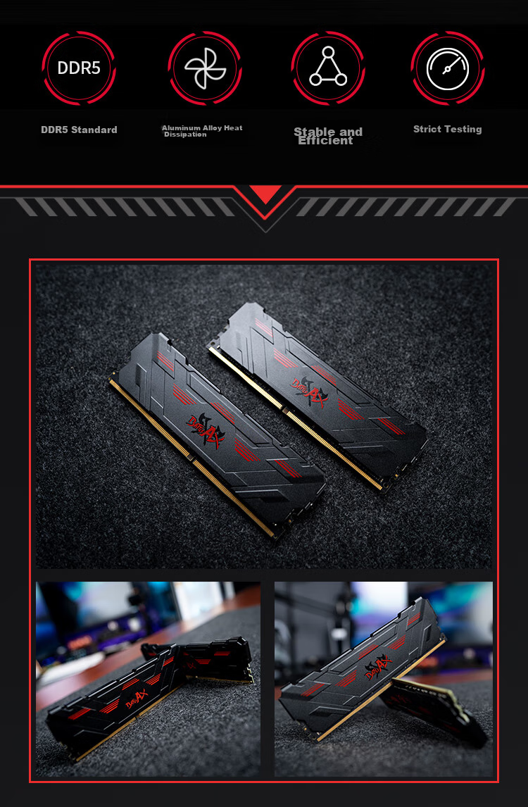 Colorful 32GB (16GB X 2) DDR5 6000 Desktop Memory Module, Heat Spreader, Zhanchufu Series · Meteor Black, C38, Supports Workstation Deployment 4
