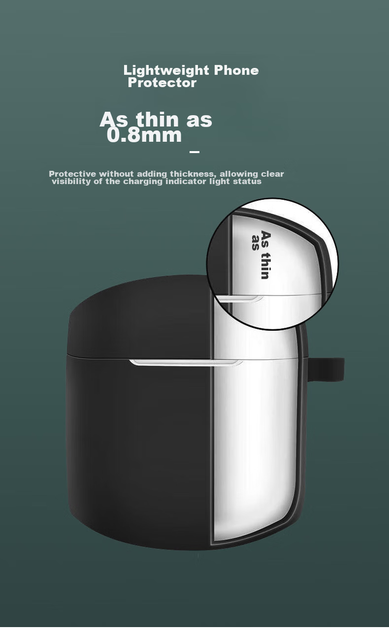 Masentek Earphone Case, Compatible with Edifier Lolli3 ANC Bluetooth Headphones, Charging Case Silicone Storage Box Soft Shell for Pods/Pro Ultra-Thin Shockproof, Transparent 7