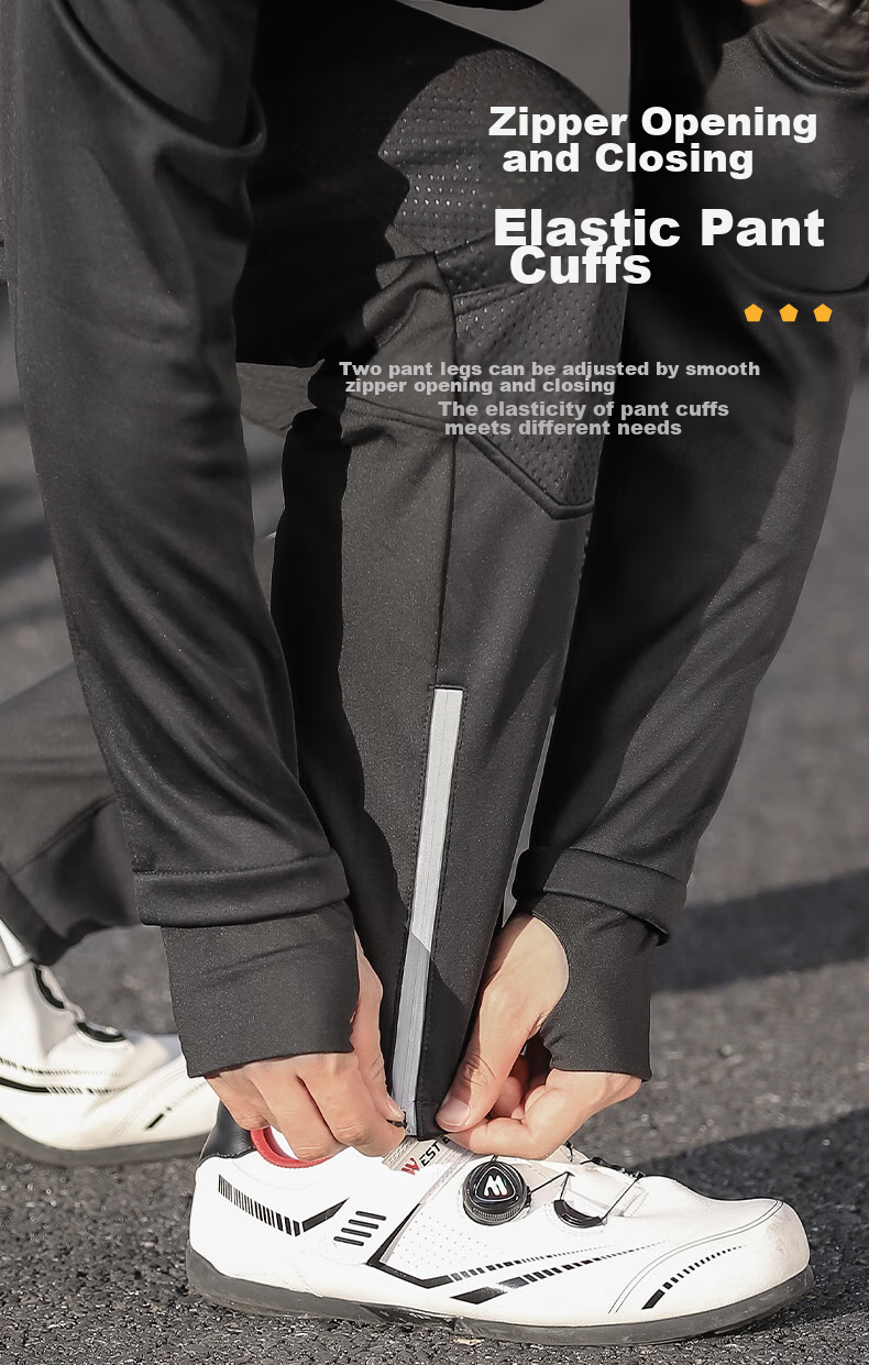 WestBiking WestBiking Autumn And Winter Bicycle Riding Jacket, Long-Sleeve Set, Warm Fleece-Lined Cycling Sportswear 10
