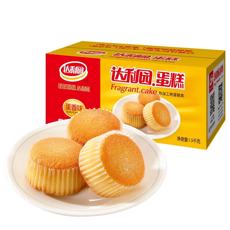 达利园蛋糕蛋香味3斤整箱装休闲零食早餐面包点心糕点