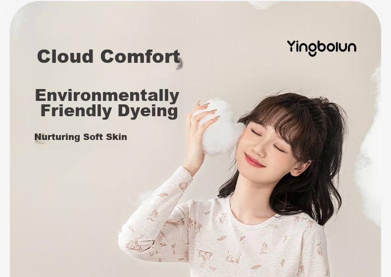 YING BO LUN Girls' Thermal Underwear Set for Autumn And Winter, Pure Cotton Undershirt And Sweater for Female Students, Pajamas And School Uniform Essential 14