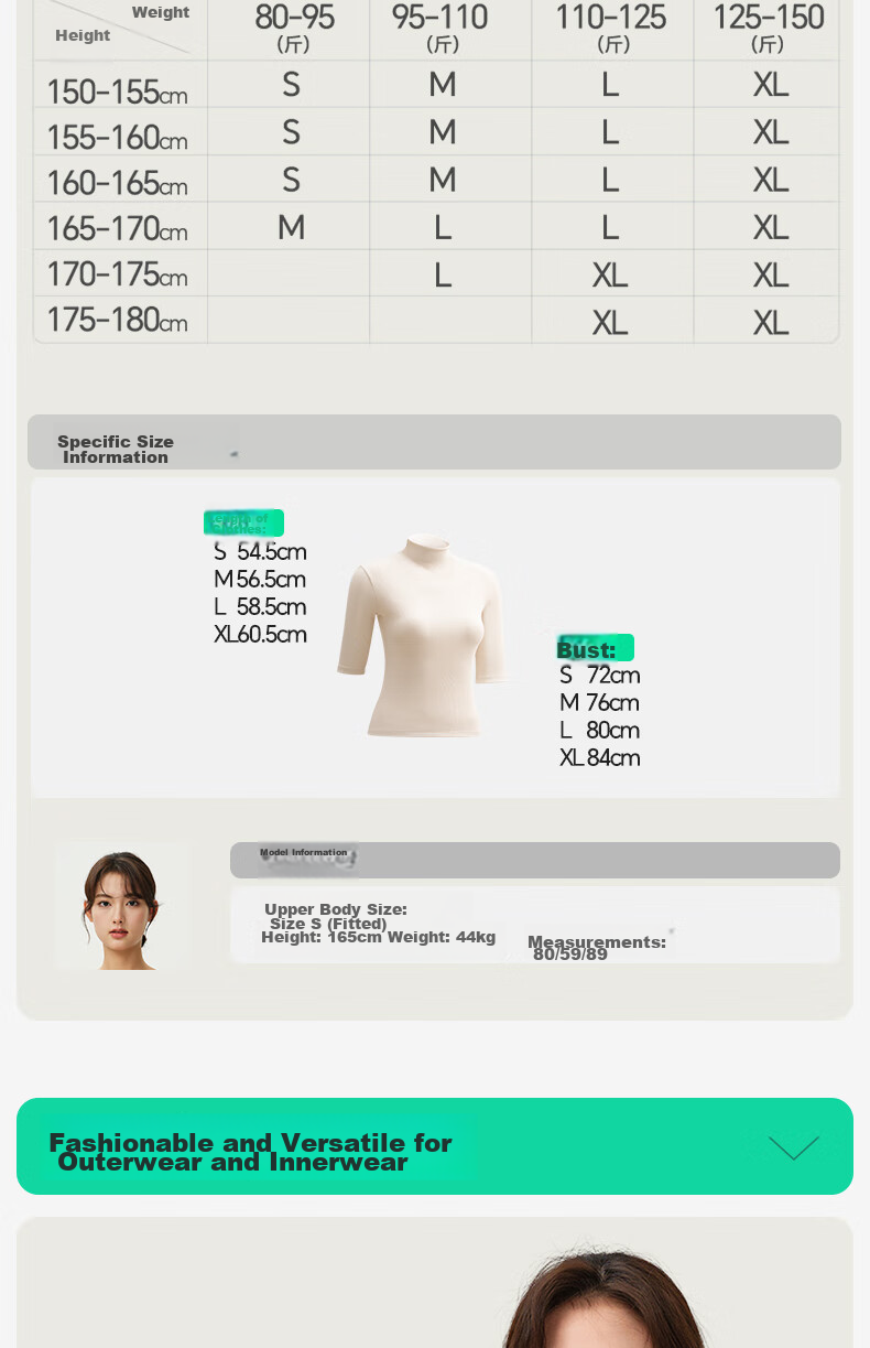 Jianyun Modal Cotton Turtleneck Base Layer, Women's Thin Inner Wear, Slim-Fit Short-Sleeve Undershirt, Can Be Worn As Outerwear, Five-Point Short-Sleeve Base Top 22