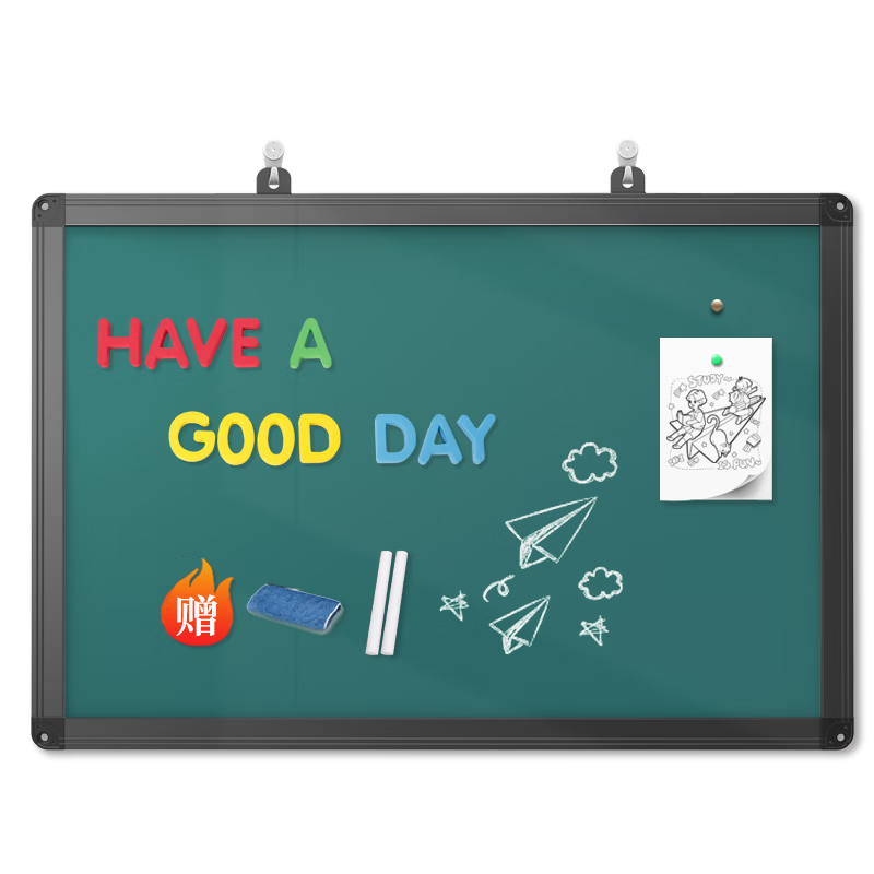 AUCS Small Blackboard, Wall-Mounted Chalkboard for Home Use, White Board Writing Pad, Magnetic Board for Children's Home And Classroom Use, Desktop Green Board for Meetings And Advertising Display, 40*30cm