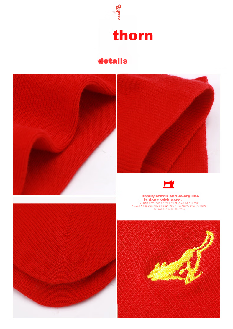 SEPTWOLVES Zodiac Year Underwear for Men, Pure Cotton Bright Red Horse Year Mid-Calf Socks, New Year Wedding Festive Gift Box Set 10