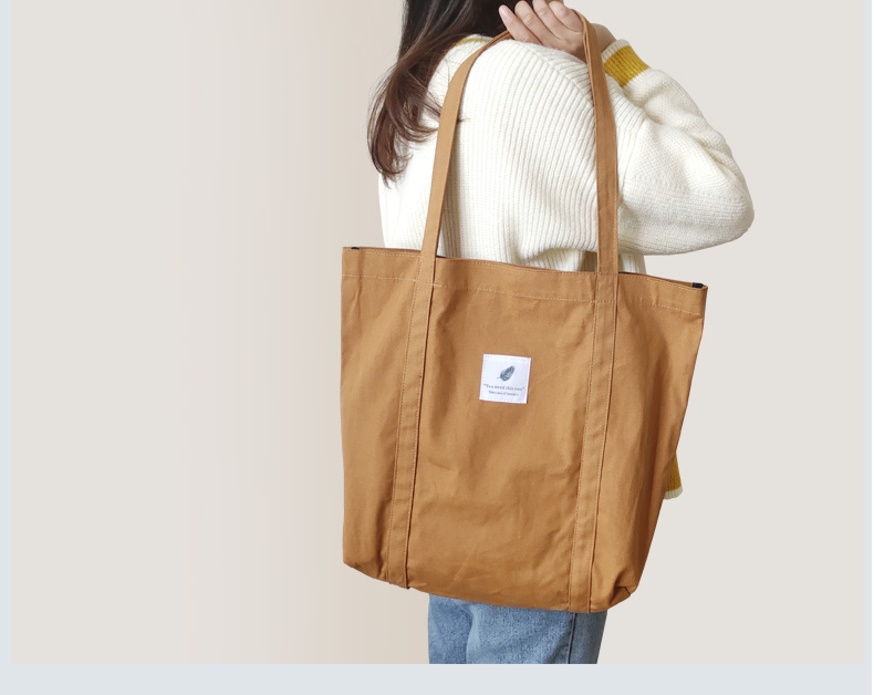 NOLANSEND Canvas Bag, Large Capacity High-End Canvas Tote Bag for Travel, Work Commute And Outdoor Use, Caramel Color 2