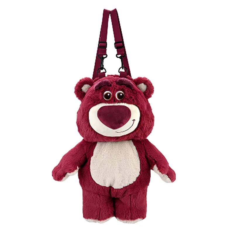Disney Plush Doll, Stuffed Animal Pillow, Birthday Gift for Girls, Toy, Toy Story Strawberry Bear Plush Doll Backpack