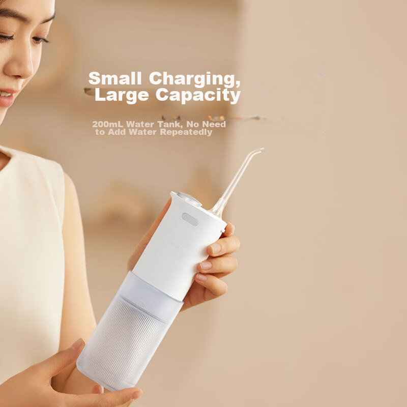 Mijia [National Day Gift] Xiaomi Portable Water Flosser, Dental Irrigator, F400 White Cloud-Shaped Umbrella Body, 4 Water Flossing Modes, Birthday Gift, Holiday Present