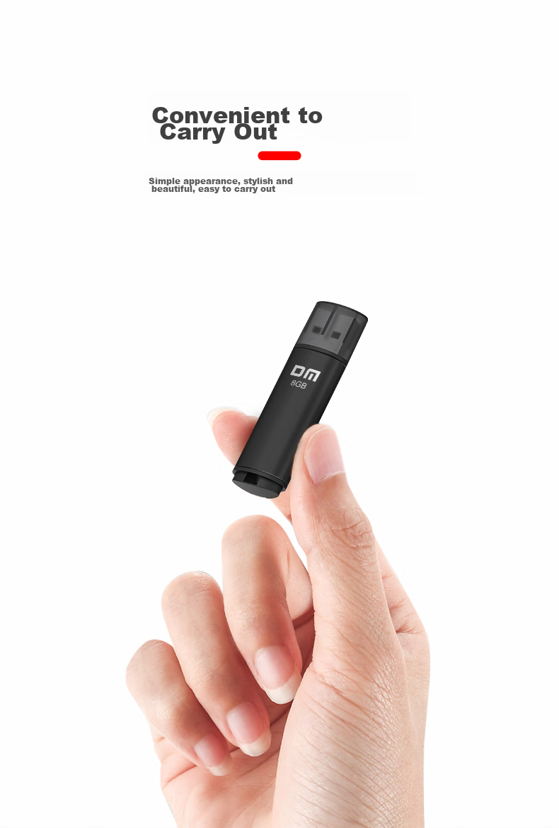 DM Daimai 8GB USB2.0 Flash Drive PD204 Black Bid And Tender Small USB Drive for Corporate Bidding, Computer And Car Use 7