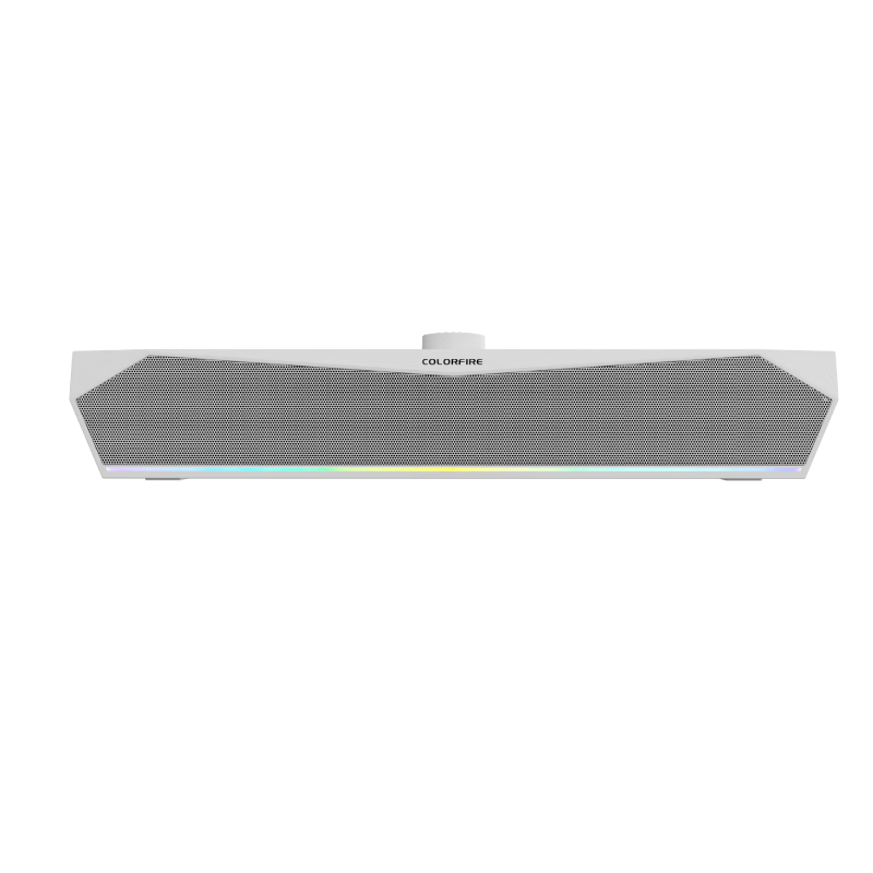 COLORFIRE Colorful Computer Speakers, Desktop Gaming RGB Speakers, Wired Subwoofer with 3.5mm Jack, Christmas Gift CF100 White
