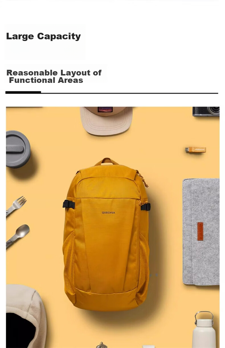 DECATHLON Outdoor Hiking Backpack, Youth NH100 Large Capacity 20L, New Or Old Randomly Sent -4773407 4