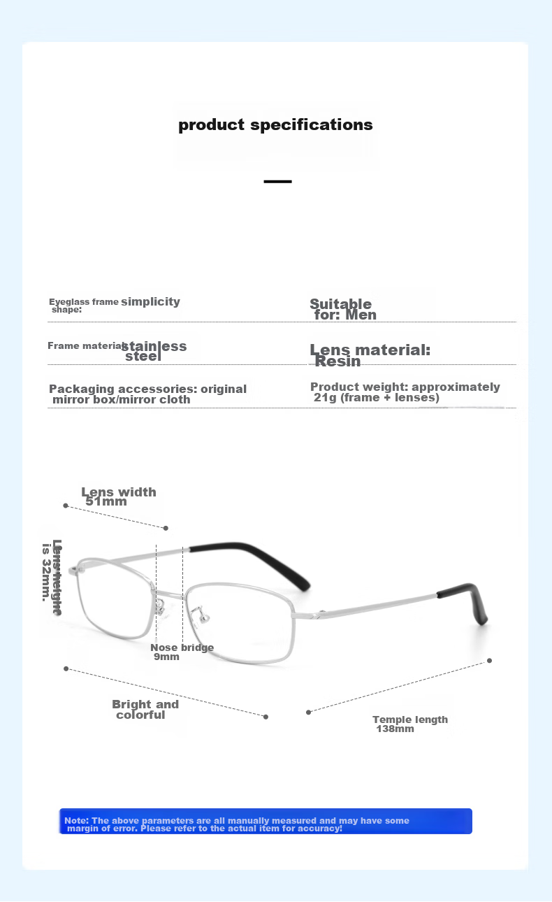 SHOWBIZS Anti-Blue Light Reading Glasses for Middle-Aged And Elderly Men And Women, High Definition Presbyopic Glasses, 1920 Silver Color 4