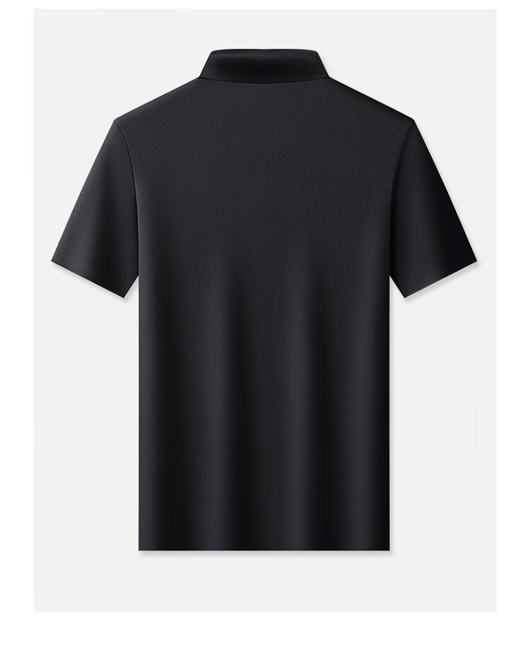 Aidengbao Summer Short-Sleeve Polo Shirt, Fashionable Business Collared Top, T-Shirt Undershirt, Dark Blue, 180/96A(2XL) 11