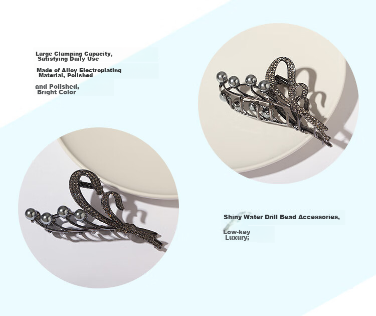 CHIMERA Hair Clip, High-End Hair Accessory for Women, Rhinestone Hair Claw Clip, Back of Head Bun Shark Clip, Birthday Gift for Wome 3