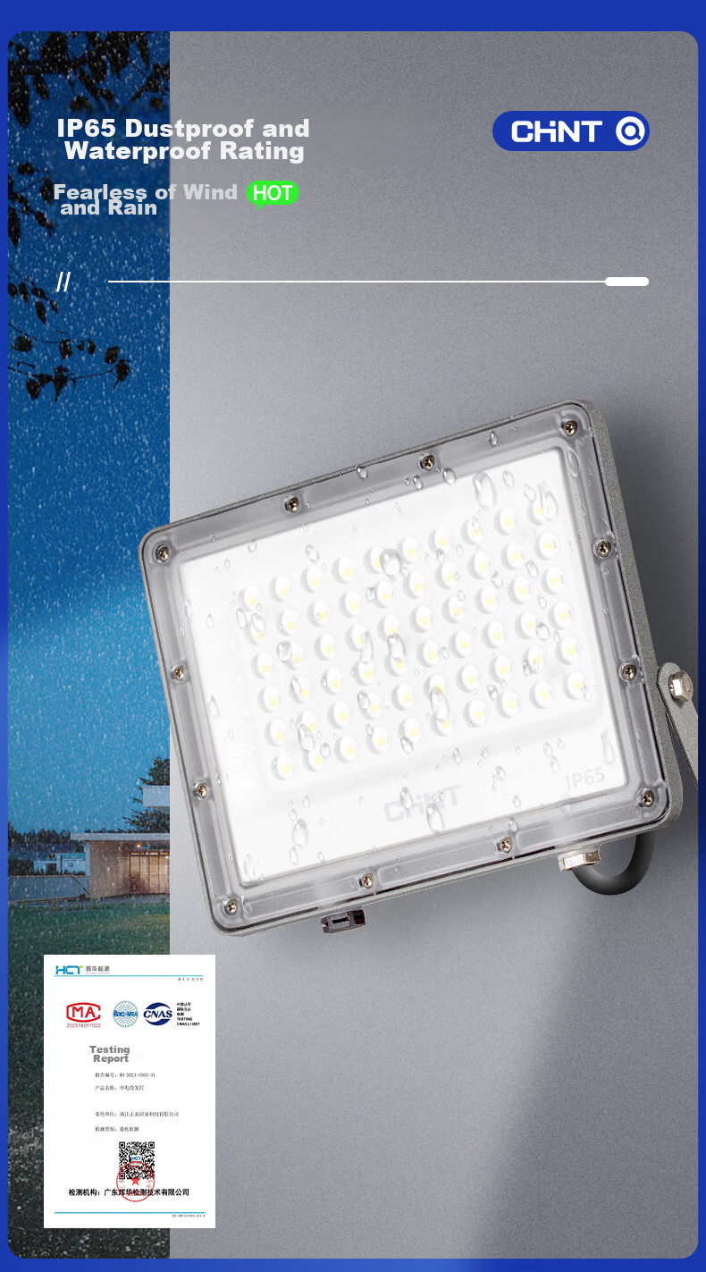 CHNT LED Floodlight, Outdoor Garden Factory Exterior Lighting, Courtyard Light, Spotlight, IP65 Waterproof, High Brightness, 30W 11
