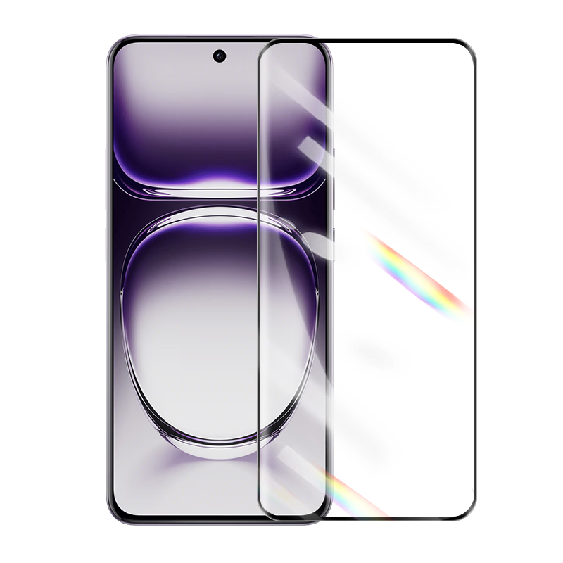 LLUNC [2-Pack] Tempered Glass Screen Protector for OPPO Reno12 Pro, Full Coverage Ultra-Thin Ultra-Clear Anti-Fingerprint Shatterproof No White Edge Phone Screen Protector