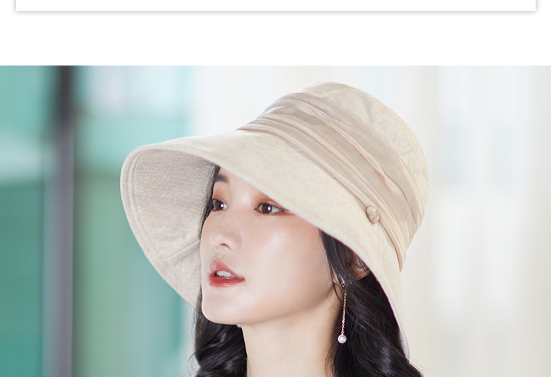 677888 Women's Summer Sun Hat Japanese Style Fisherman Hat Large Brim Sun Protection Cap 22