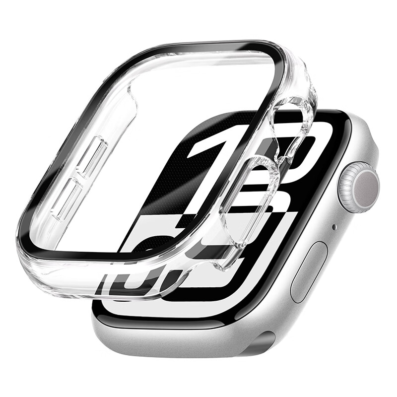 Weiqiantu [Shell And Film Integrated] Protective Case And Screen Protector for Apple Watch S11/S10, Compatible with Apple IWatch Ultra 4/3/9/8/SE 3, Integrated Tempered Glass Film