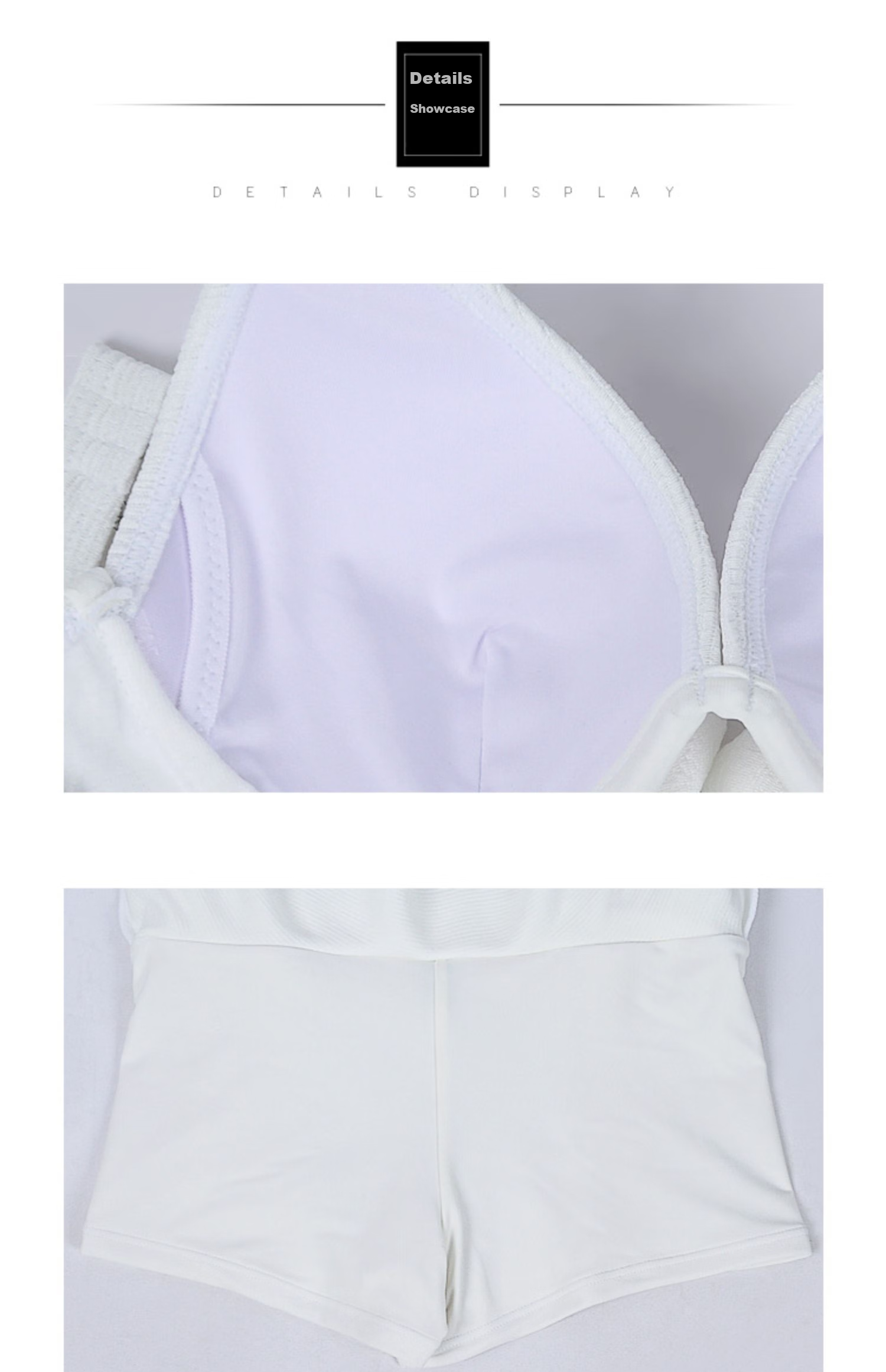 DK Sexy Bikini Push-Up Bra High-Waisted Two-Piece Skirt Swimwear for Women, Tummy Control Hot Spring Swimming Suit, White, XL 11