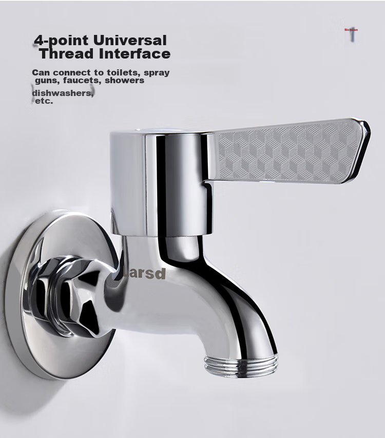 Larsd Mop Sink Faucet, Single Cold Quick-Open Tap, Extended Faucet for Mop Sink 4