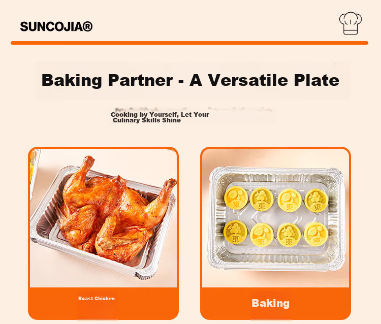 Suncojia Aluminum Foil Takeout Boxes, Large Capacity, 10 Pieces, for Baked Fish, Crayfish, Camping, Barbecue, Disposable Packaging Boxes 7