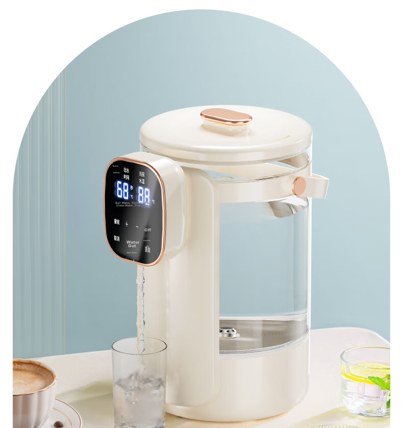 CHIGO Electric Thermos Water Boiler Multi-Temperature Household Desktop Small Drinking Water Heater 3L Large Capacity Glass Kettle RC-K30A 9