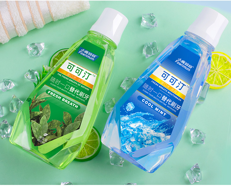 小鹿妈妈漱口水冰茶劲爽口味清新口气深层清洁500ml溃疡护理500ml