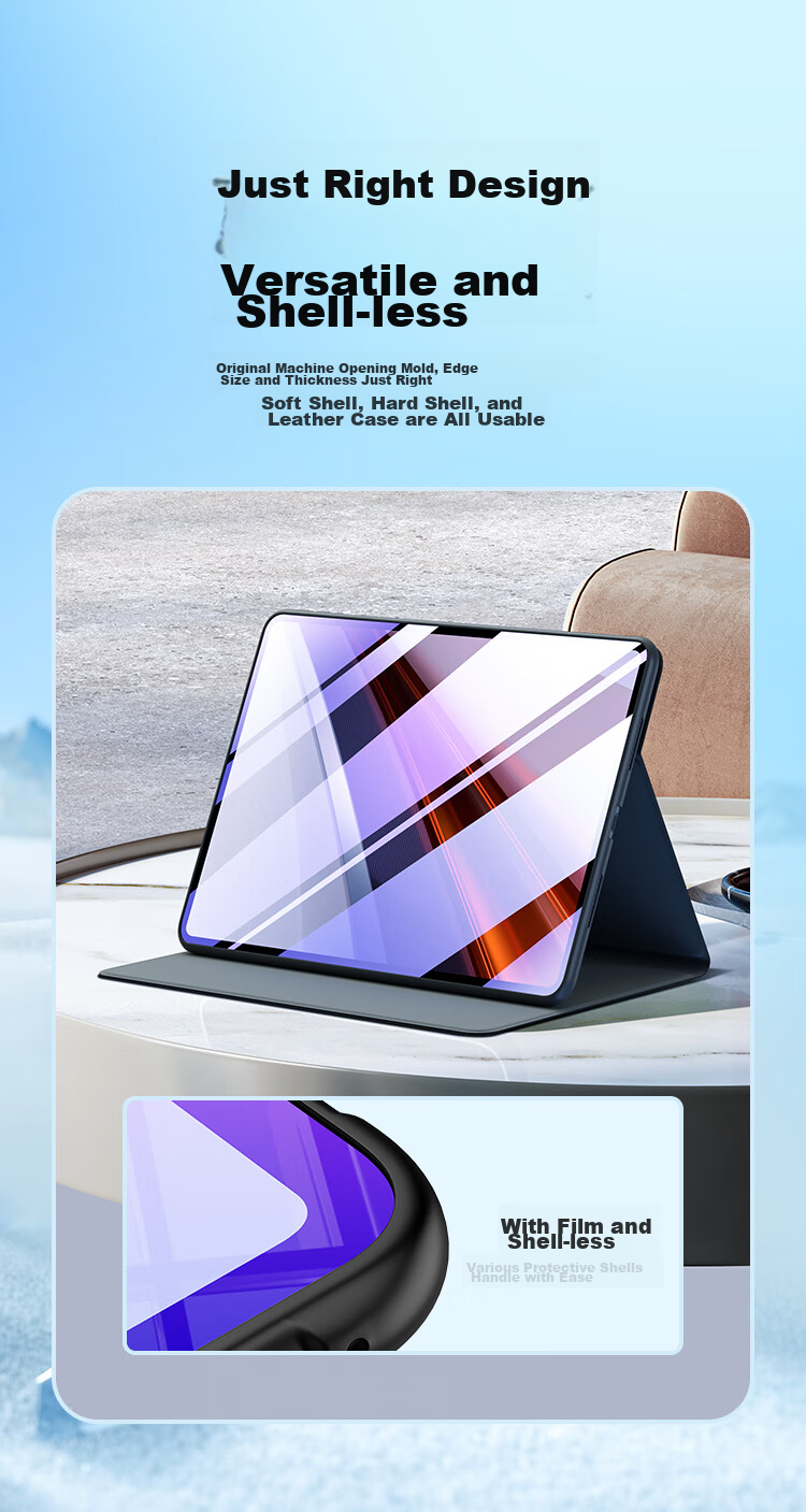 BIAZE Tempered Glass Screen Protector for Vivo/iQOO Tablet, 2023 Model, 11.5-Inch Pad Air, Anti-Blue Light Film, Scratch-Resistant, Full-Screen Coverage Film, PM206 Blue Light Protectio 9