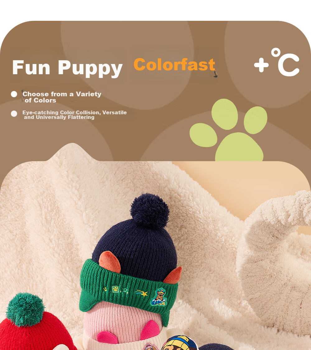 PAW PATROL Boys And Girls Hat Scarf Set Two-Piece Knitted Woolen Hat with Fleece Lining for Baby Boys And Girls, Navy Blue; 10