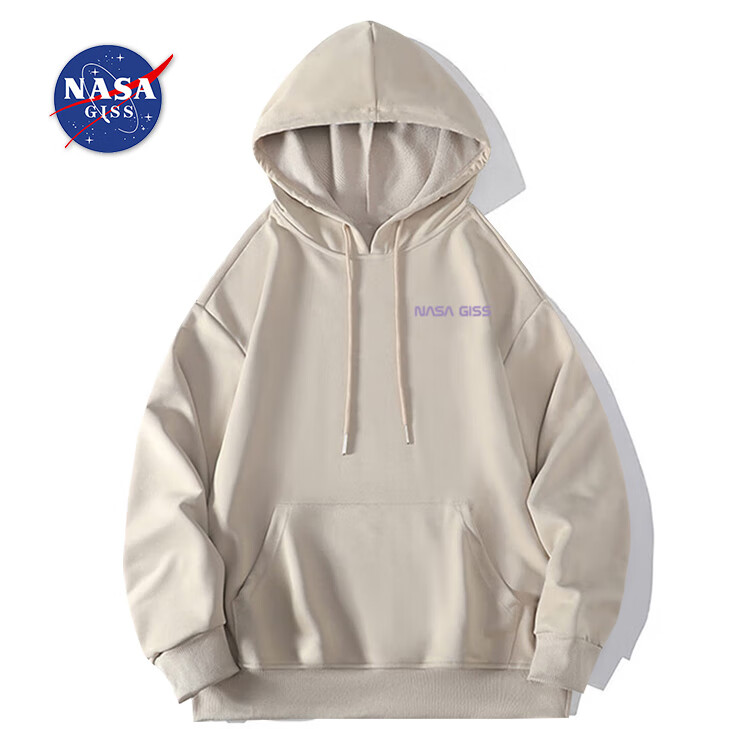 NASA GISS Official Collaboration Hoodie for Men, Autumn Youth Hooded Sweatshirt, Base Layer Top, White, XL 6