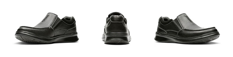 Clarks Men's Classic Genuine Leather Thick-Soled Slip-On Comfortable Breathable Shock-Absorbing Casual Leather Shoes CotrellFree 14