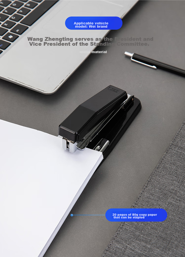Deli Rotating Stapler/Stapler Small Size for Binding Center Binding And Temporary Binding, Removable Office Supplies, Black 0414 10