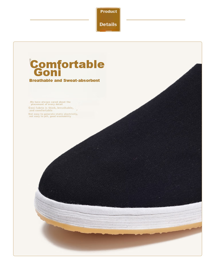 BUS HEYUAN Traditional Thousand-Layer Slip-On Odor-Resistant Old Beijing Cloth Shoes Casual Middle-Aged And Elderly Men's Shoes with Cowhide Sole YW3PT Size 40 6