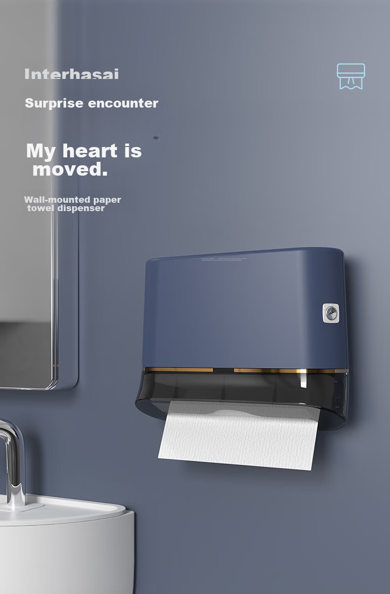 Interhasa! Wall-Mounted Toilet Paper Holder, Bathroom Tissue Dispenser, No Drilling Required E6002 1