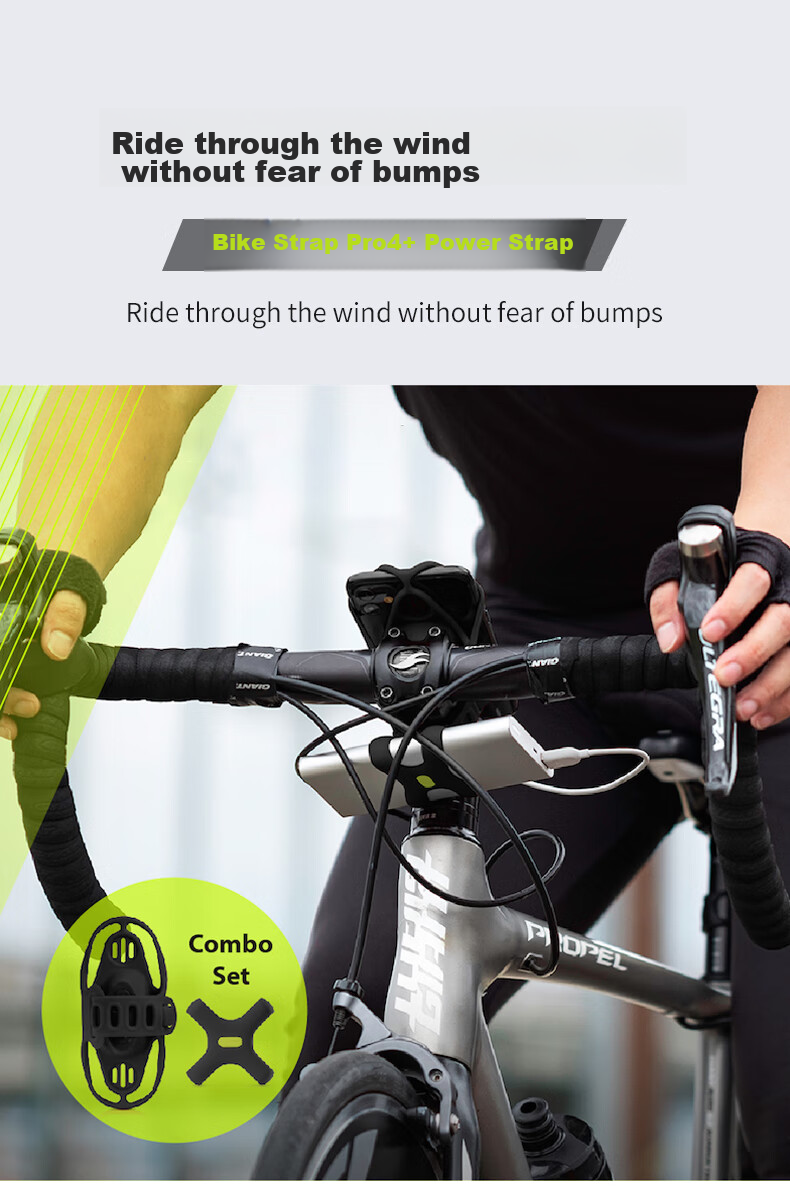 Bone Bicycle Phone Mount for Road And Mountain Bikes, Cycling Navigation Handlebar Stand with Soft Silicone Anti-Shock Desig 11
