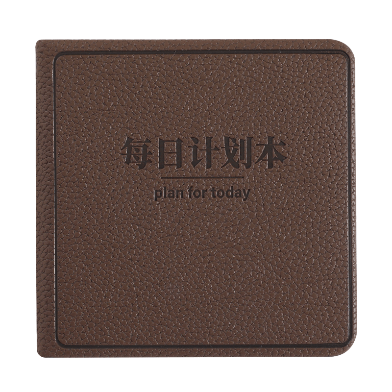 Faramon Daily Planner Portable Mini Pocket Notebook Square Notepad High-Quality Time Management Self-Discipline Check-In Schedule Book Thickened Work Study Journal Brow