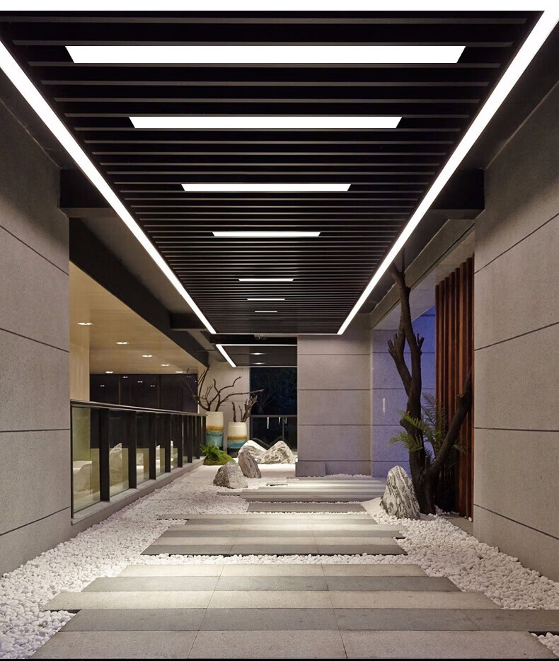Dengling Office Pendant Light, LED Strip Light for Conference Room, Shopping Mall, Supermarket, Office Building, Flat Panel Suspended Wire Light, Studio Light 20