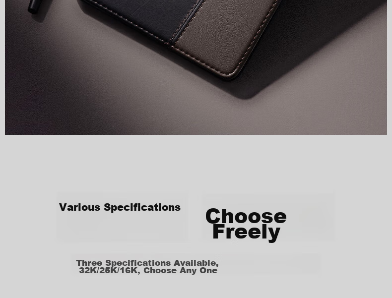 Deli 16K 120 Large Fashionable Contrasting Color Business Leather Notebook, Meeting Journal Diary Notebook Stationery Office Supplies 7910 10