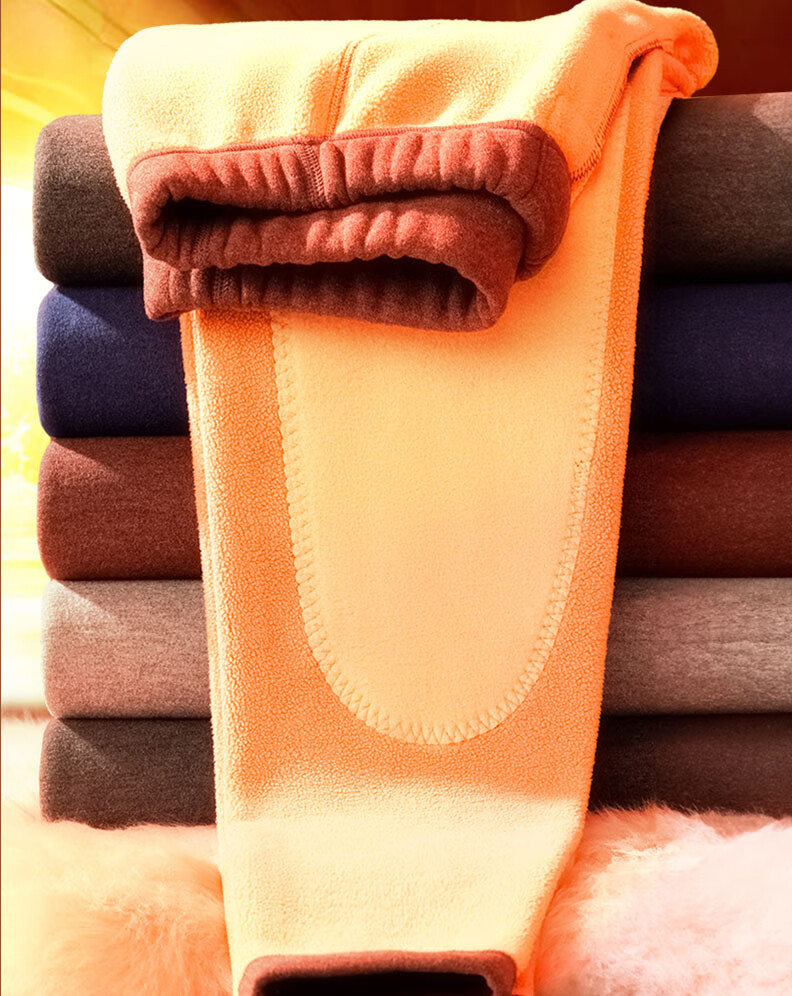 Bejirog Thermal Knee Pads for Men, Warm Pants with Fleece Lining, Thickened, Suitable for -30°C in Northeast China, Cold-Proof Base Layer Cotton Pants 3