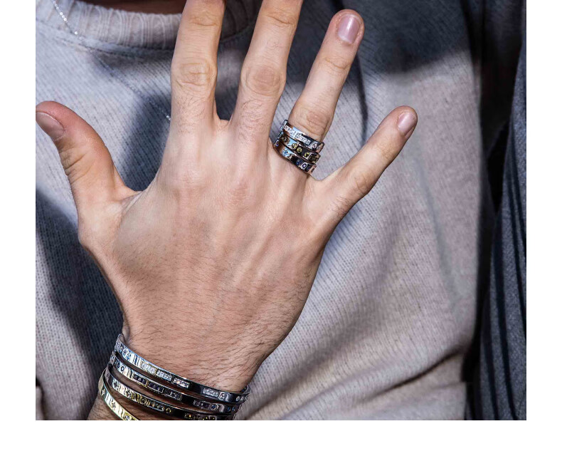 APM Monaco [Same As Lockex] SMILE Morse Code Ring Set, Gift for Girlfriend Or Boyfriend 8