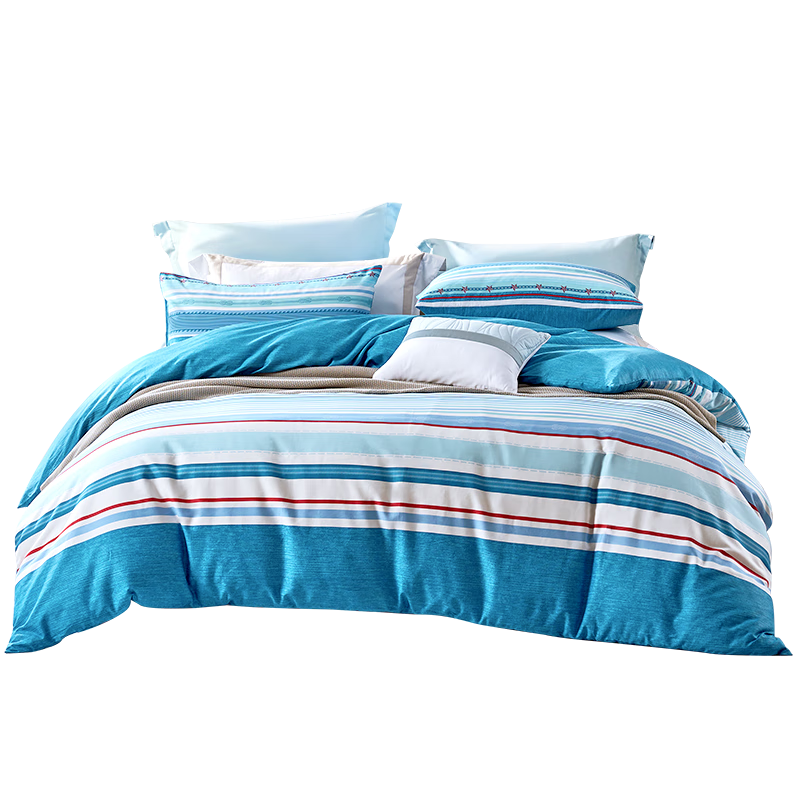 FUANNA Home Textiles Pure Cotton Duvet Cover Single Piece Full Cotton Quilt Cover for Double Bed (180cm Wide, 229cm Long)