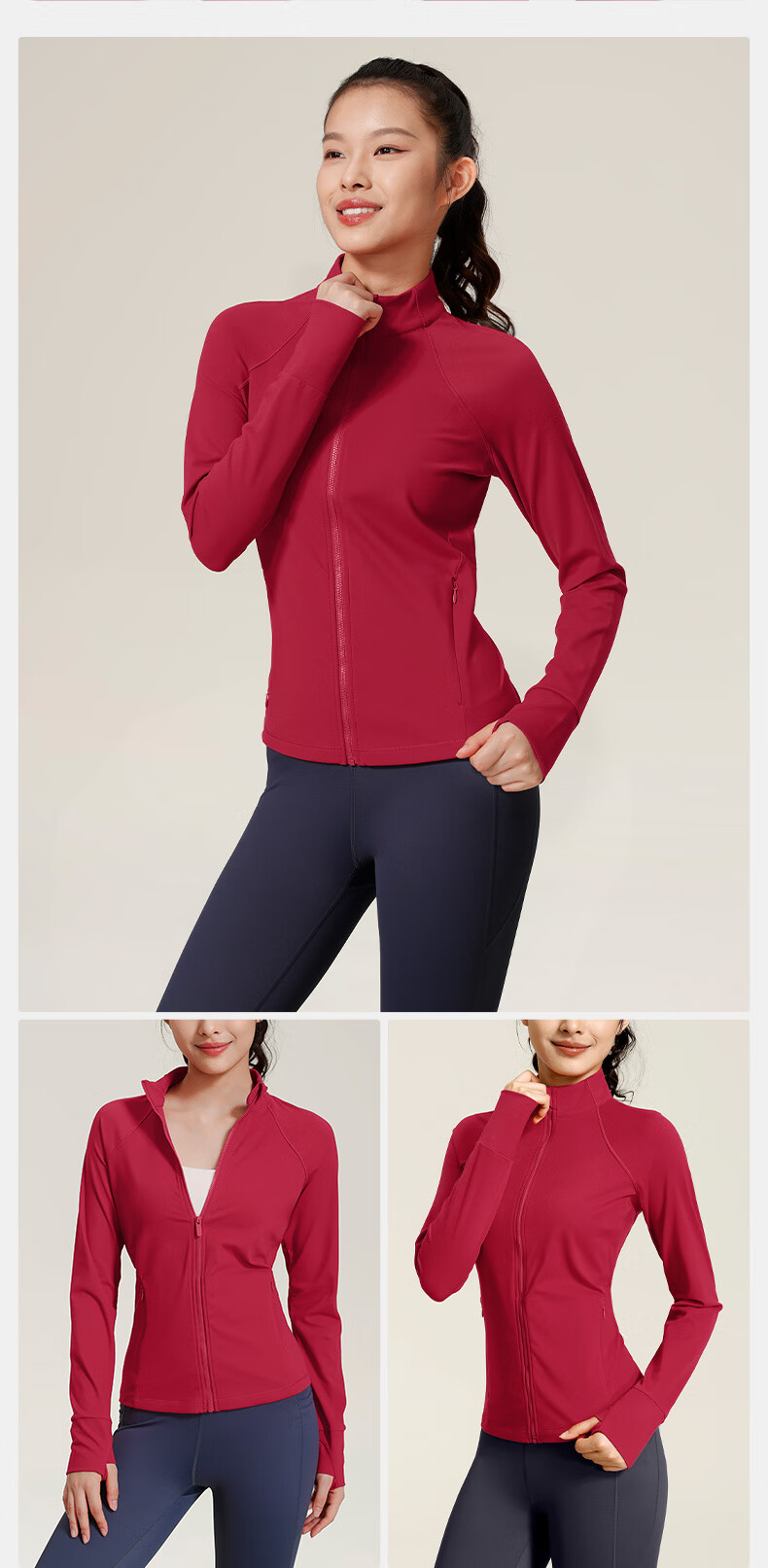 VFU Women's Sports Jacket for Cycling, Running, Outdoor Fitness, Morning Jogging, Exercise And Yoga Wear, Autumn And Winter, Roasted Milk Apricot Color, Size S 16