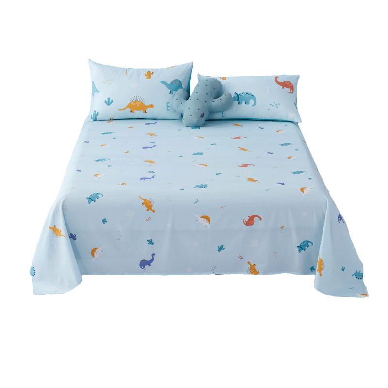 MERCURY Kids Cotton Bed Sheet Single Piece, Maternal And Infant Class A Antibacterial Simple Anti-Dirt Washable Single Bed for Bedroom, 240Ă230cm