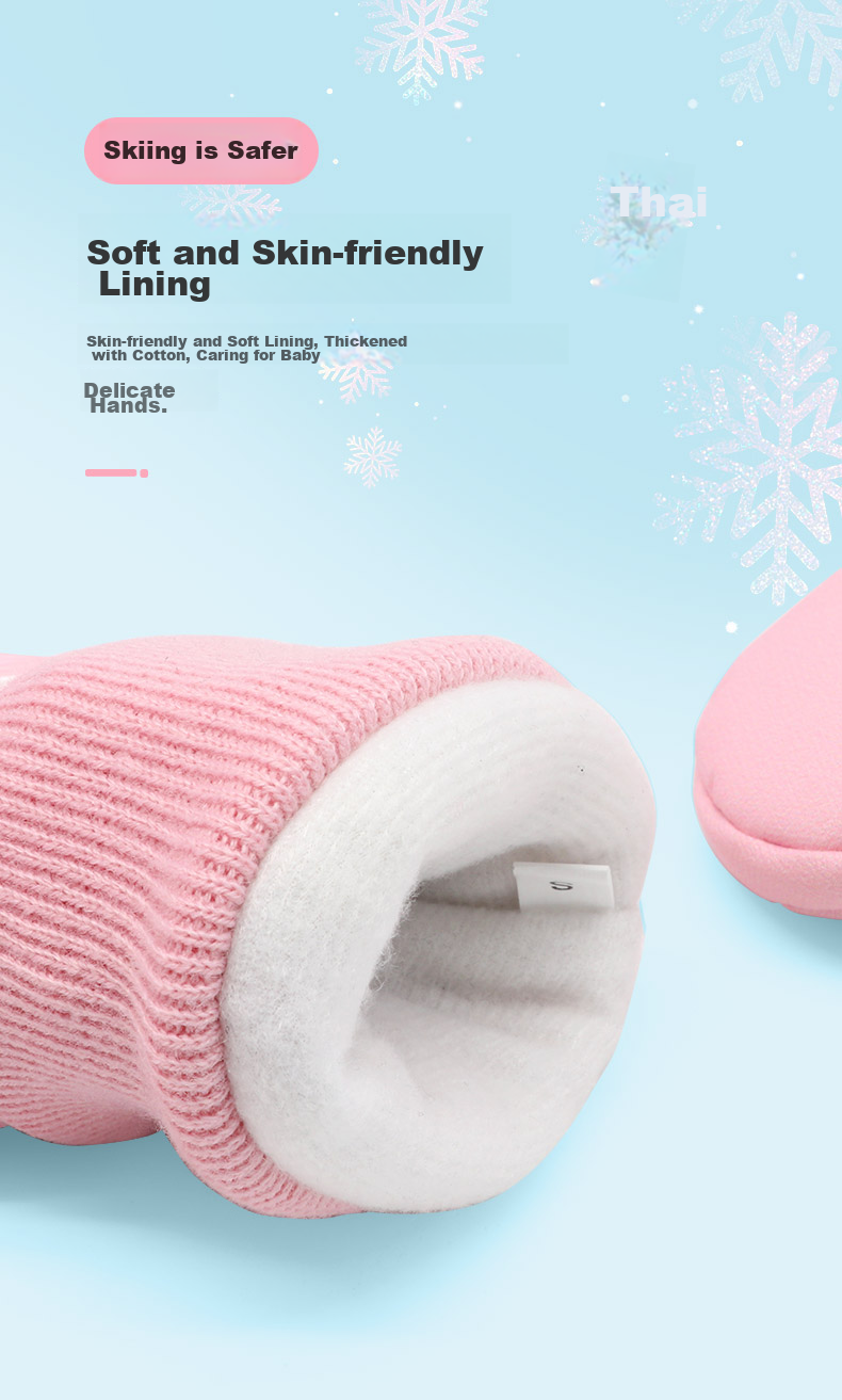 COCOLIC Children's Ski Gloves, Winter Cartoon Design, Fleece-Lined, Thickened Cotton, Warm, for Boys And Girls, CCL-201L01 5