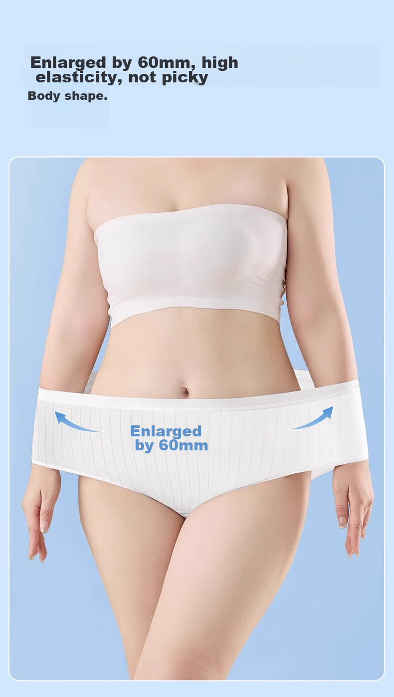 CHUYISHENG Disposable Underwear, Large Size for Women, 200 Jin, Sterilized Daily Disposable, Postpartum Antibacterial, Maternity Plus Size for 300 Ji 14