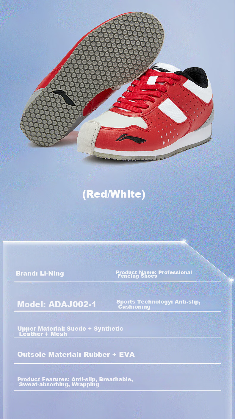 Li-Ning Fencing Shoes, Children's Training Shoes, Breathable And Wear-Resistant, Non-Slip Running And Basketball Shoes, Fencing Equipment for Boys And Girls 10