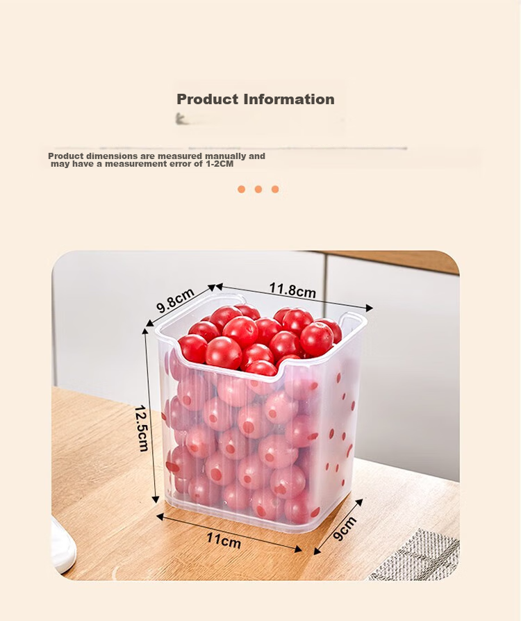 KATEI STORY Japanese Refrigerator Side Door Storage Box, Vegetable And Food Fruit Classification Organizer, Interior Food-Grade, Set of 3 11