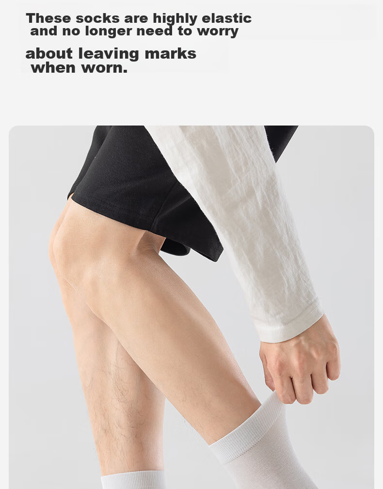 THREEGUN [Jian Series] Modal Men's Socks, 10A Antibacterial, Odor-Resistant, Wear-Resistant Socks, Mid-Calf Length, Smooth And Sweat-Absorbing 12